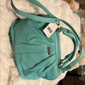 Kate Spade Aqua Leather Shoulder Bag